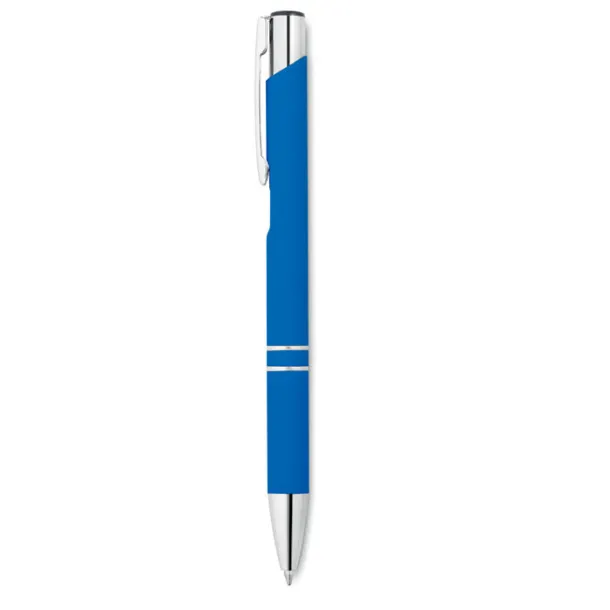 AOSTA Ball pen in rubberised finish Royal blue