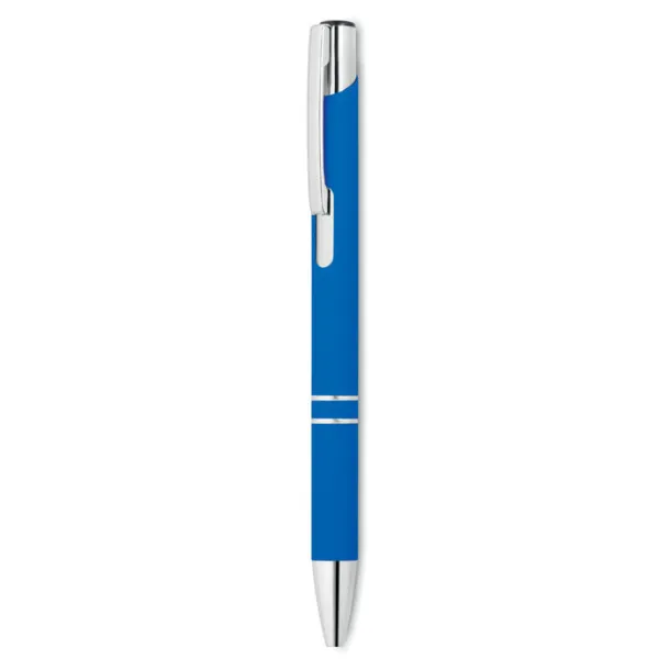 AOSTA Ball pen in rubberised finish Royal blue