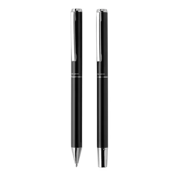  Swiss Peak Cedar RCS certified recycled aluminum pen set - Swiss Peak Black 