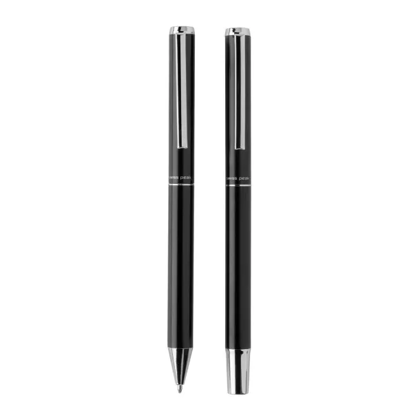  Swiss Peak Cedar RCS certified recycled aluminum pen set - Swiss Peak Black 