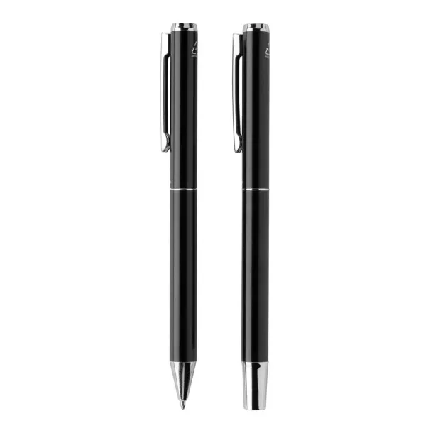  Swiss Peak Cedar RCS certified recycled aluminum pen set - Swiss Peak Black 