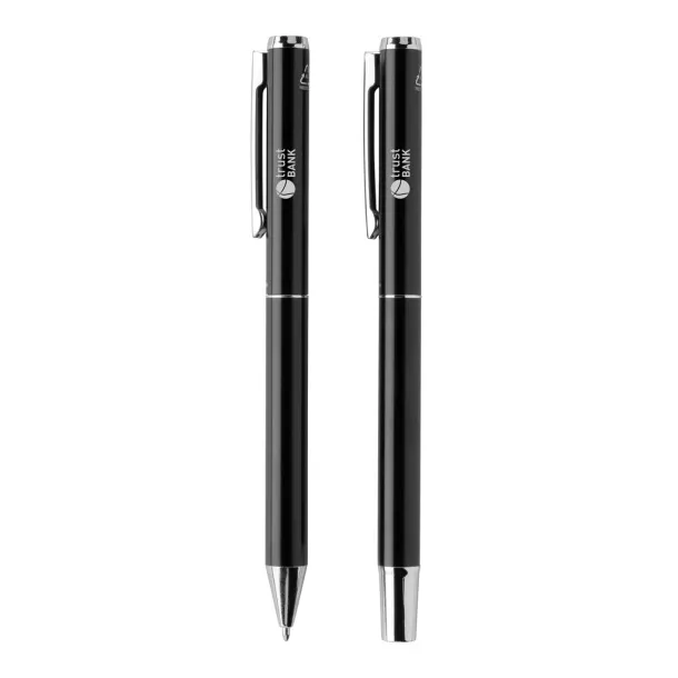  Swiss Peak Cedar RCS certified recycled aluminum pen set - Swiss Peak Black 