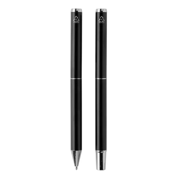  Swiss Peak Cedar RCS certified recycled aluminum pen set - Swiss Peak Black 