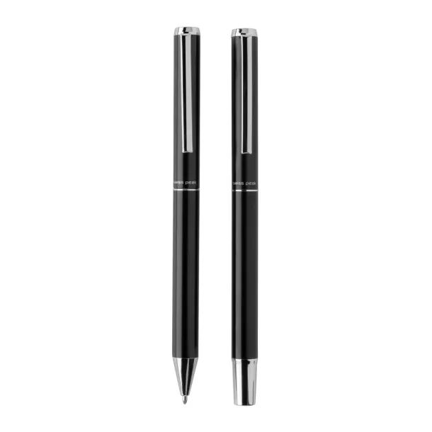  Swiss Peak Cedar RCS certified recycled aluminum pen set - Swiss Peak Black 