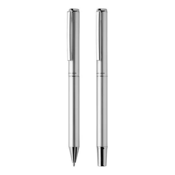  Swiss Peak Cedar RCS certified recycled aluminum pen set - Swiss Peak Silver 