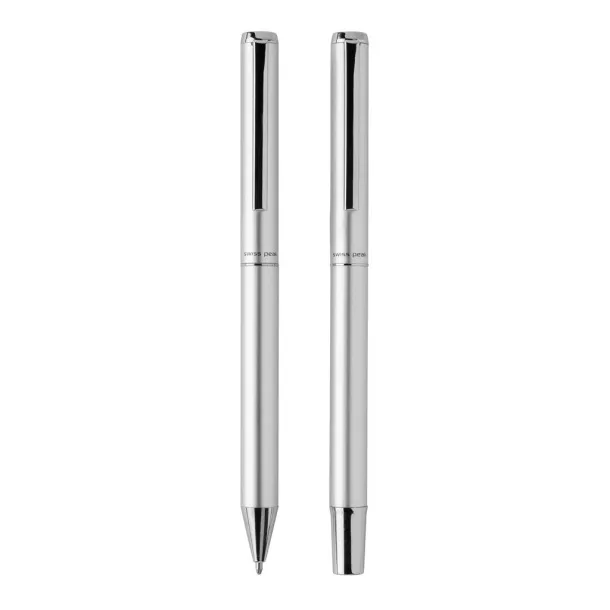  Swiss Peak Cedar RCS certified recycled aluminum pen set - Swiss Peak Silver 