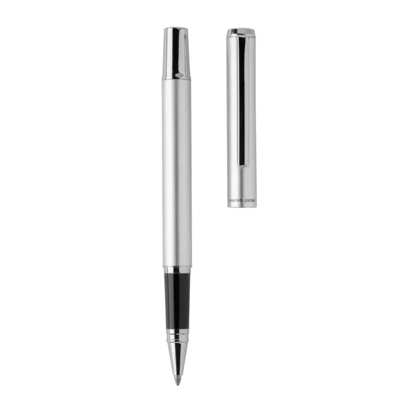  Swiss Peak Cedar RCS certified recycled aluminum pen set - Swiss Peak Silver 