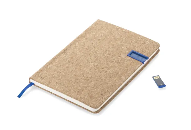  Notebook  with USB flash drive 16 GB, A5 Blue