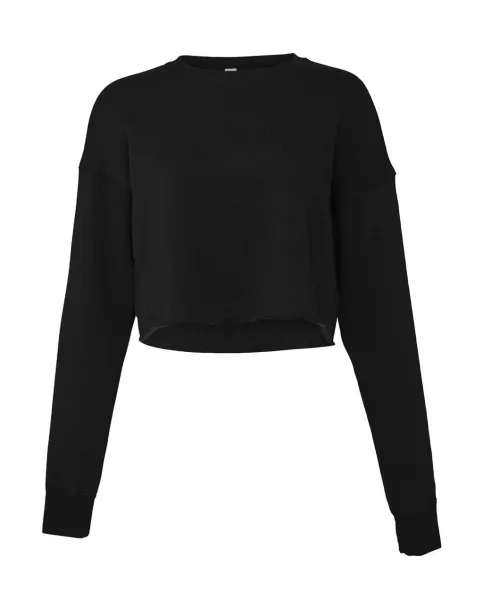  Women's Cropped Crew Fleece - Bella+Canvas Black