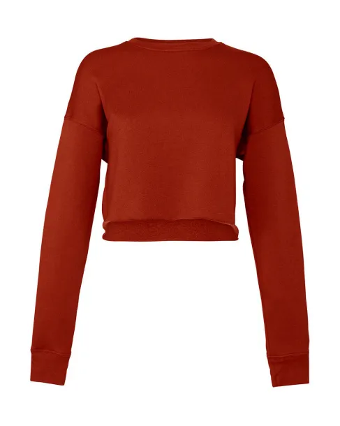  Women's Cropped Crew Fleece - Bella+Canvas Brick