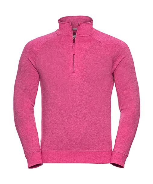  Muška majica s 1/4 patentnim zatvaračem, 255 g/m² - Russell  Pink Marl