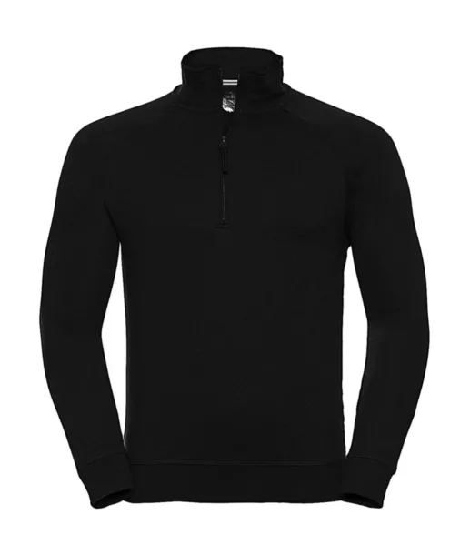  Muška majica s 1/4 patentnim zatvaračem, 255 g/m² - Russell  Crna