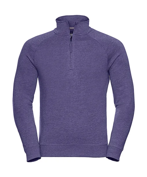  Muška majica s 1/4 patentnim zatvaračem, 255 g/m² - Russell  Purple Marl