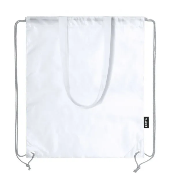  RPET drawstring bag, shopping bag Bijela