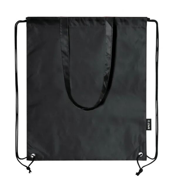  RPET drawstring bag, shopping bag Crna