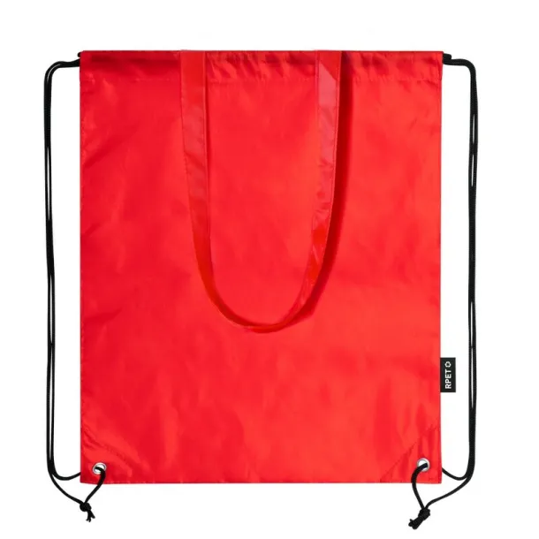  RPET drawstring bag, shopping bag red