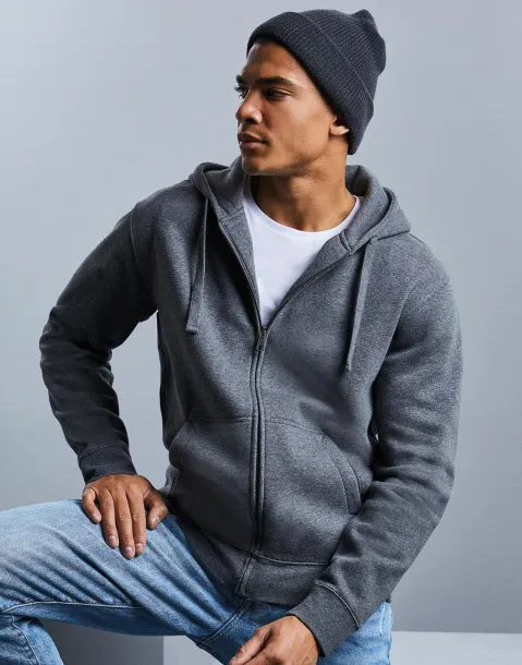  Men's Authentic Melange Zipped Hood Sweat - Russell 