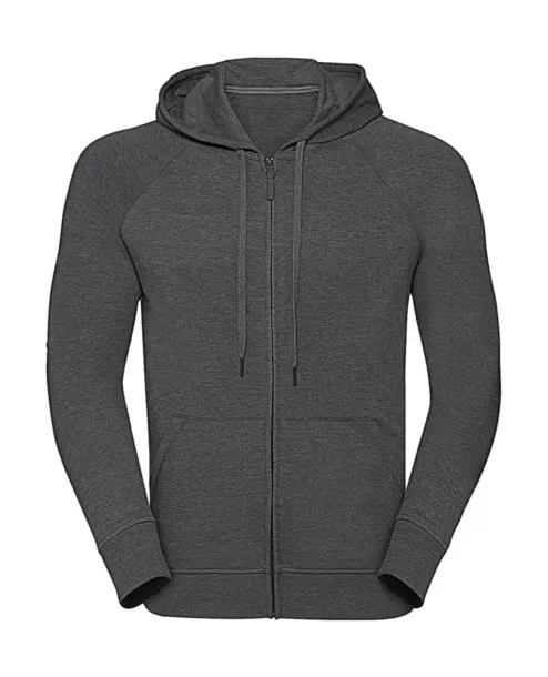  Men's HD Zipped Hood Sweat - Russell  Grey Marl