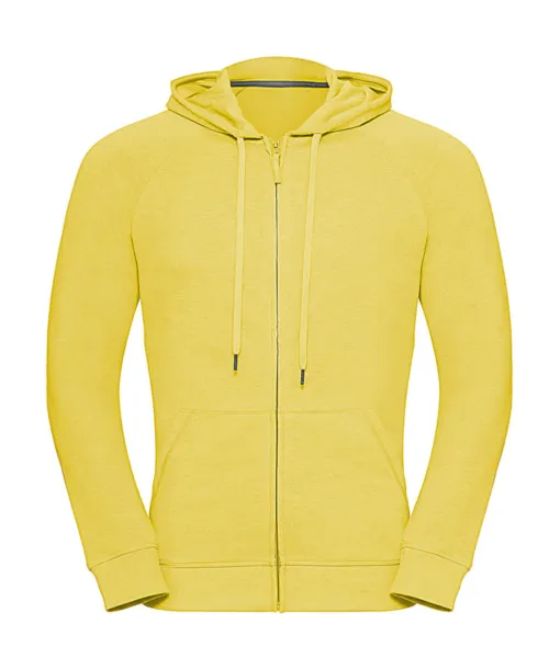  Men's HD Zipped Hood Sweat - Russell  Yellow Marl