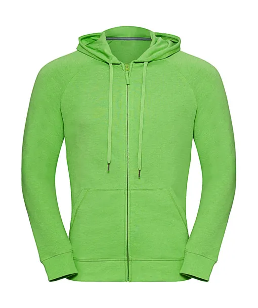  Men's HD Zipped Hood Sweat - Russell  Green Marl