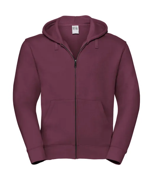  Men's Authentic Zipped Hood - Russell  Burgundy