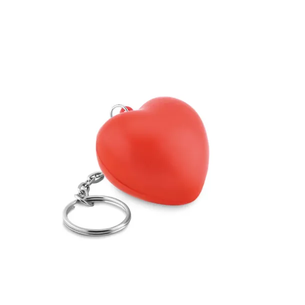 LOVY RING Keyring with PU heart Red