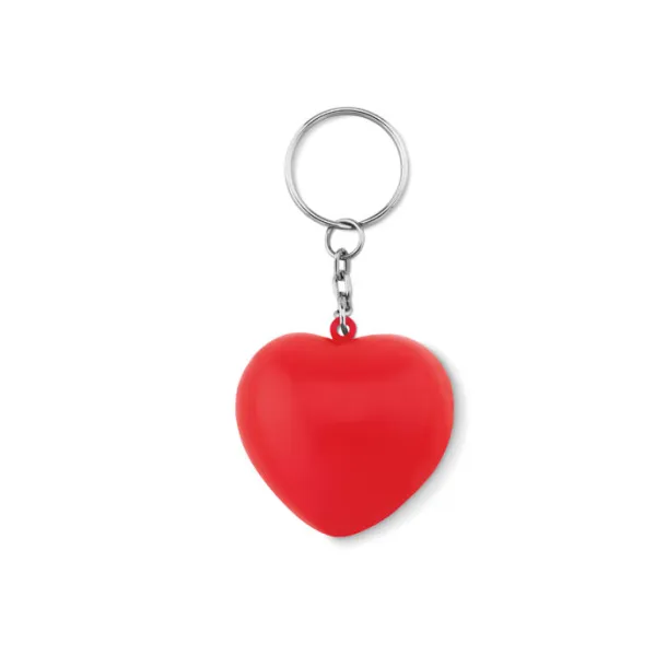 LOVY RING Keyring with PU heart Red