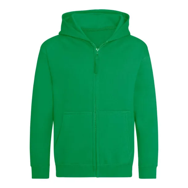  Dječja hoodie s patentom - 280 g/m² - Just Hoods Kelly zelena