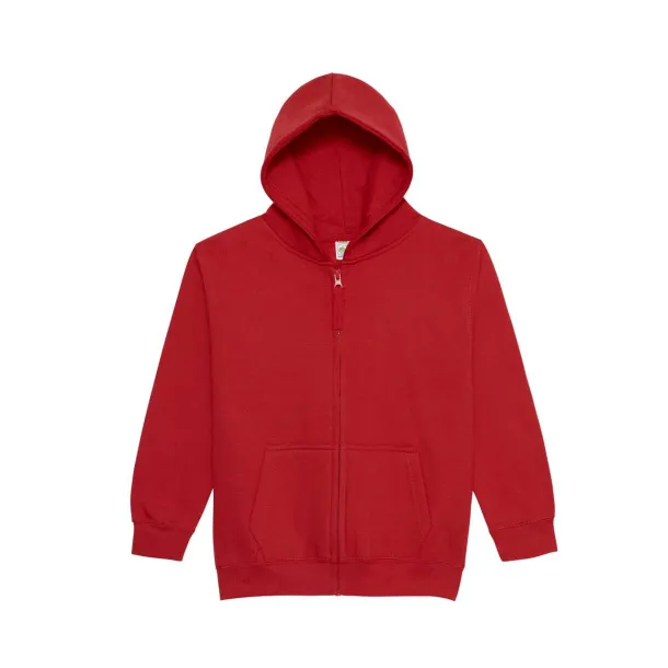  Dječja hoodie s patentom - 280 g/m² - Just Hoods Crvena