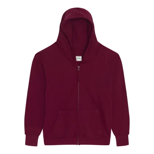  Dječja hoodie s patentom - 280 g/m² - Just Hoods burgundac