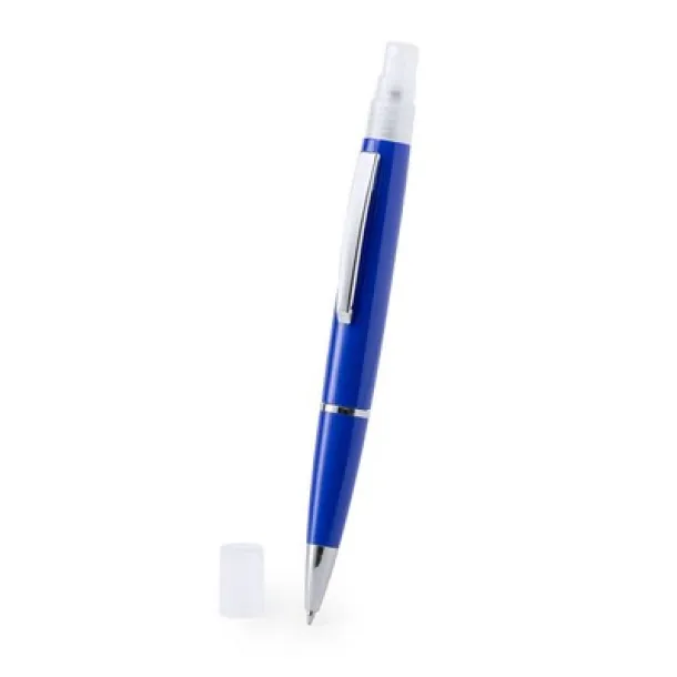  Ball pen with atomizer and cap blue