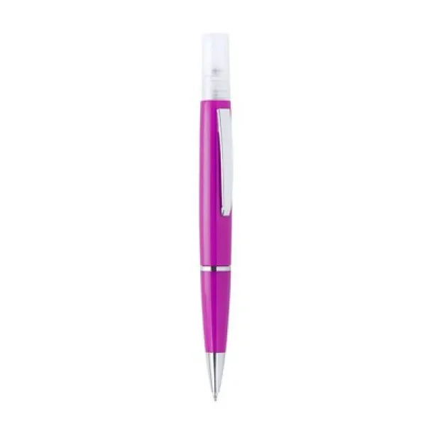  Ball pen with atomizer and cap fuchsia