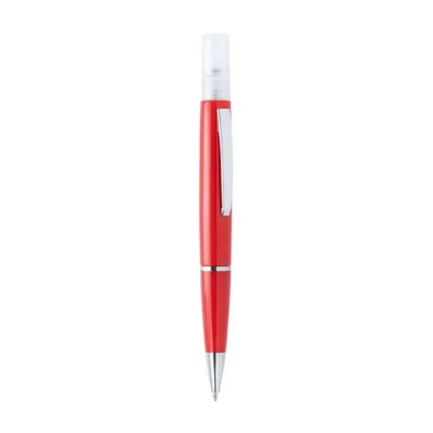  Ball pen with atomizer and cap red