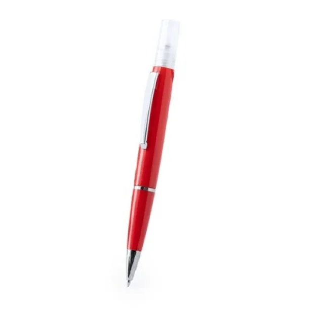  Ball pen with atomizer and cap red