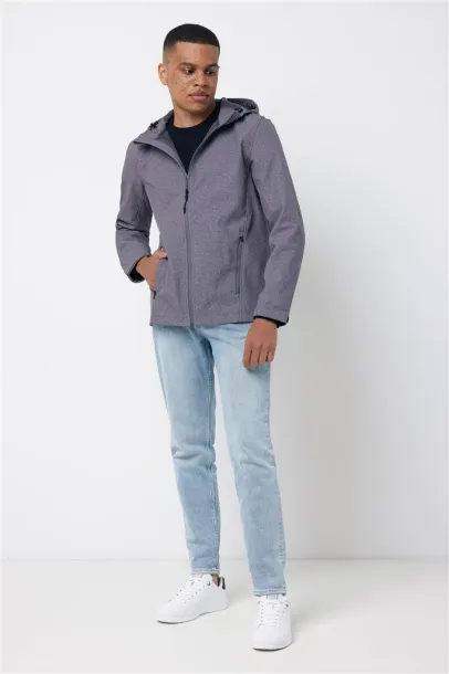  Iqoniq Makalu men recycled polyester soft shell jacket - iqoniq vulcano heather grey