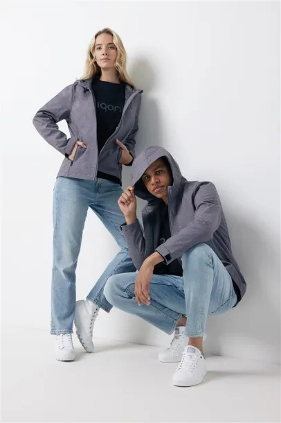  Iqoniq Makalu men recycled polyester soft shell jacket - iqoniq vulcano heather grey