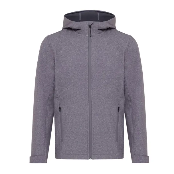  Iqoniq Makalu men recycled polyester soft shell jacket - iqoniq vulcano heather grey