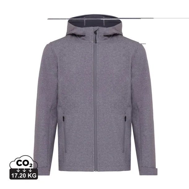  Iqoniq Makalu men recycled polyester soft shell jacket - iqoniq vulcano heather grey