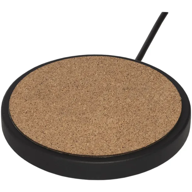 Kivi 10W limestone/cork wireless charging pad - Unbranded Solid black Natural