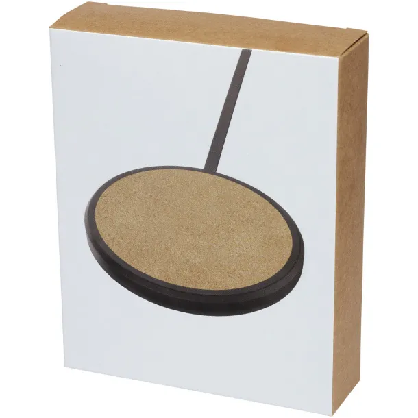 Kivi 10W limestone/cork wireless charging pad - Unbranded Solid black Natural