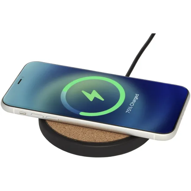 Kivi 10W limestone/cork wireless charging pad - Unbranded Solid black Natural