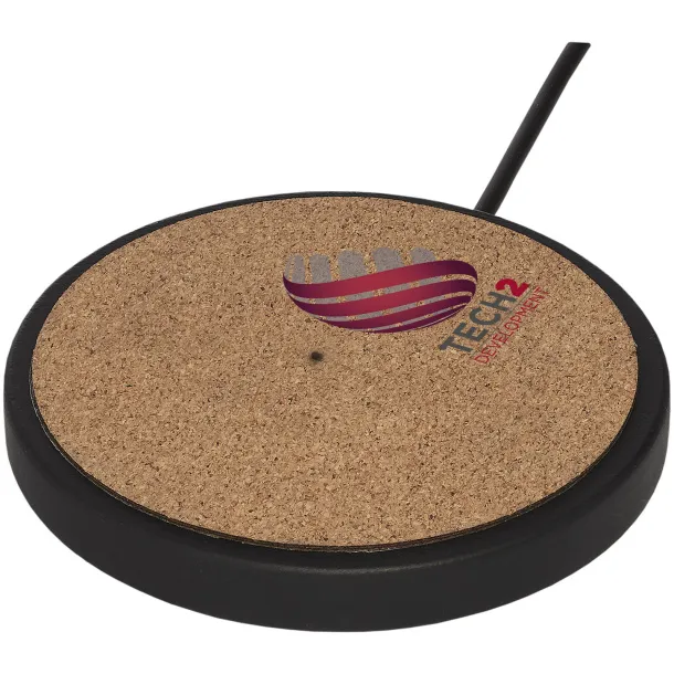 Kivi 10W limestone/cork wireless charging pad - Unbranded Solid black Natural