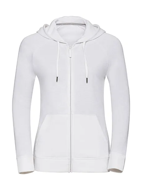  Ženski hoodie s patentnim zatvaračem, 255 g/m² - Russell  Bijela