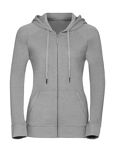  Ladies' HD Zipped Hood Sweat - Russell  Silver Marl