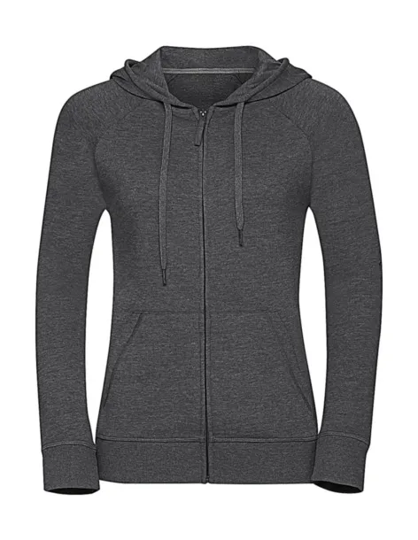  Ladies' HD Zipped Hood Sweat - Russell  Grey Marl