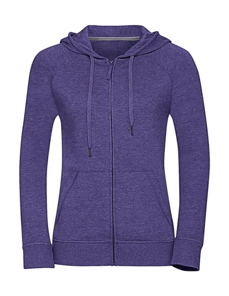  Ladies' HD Zipped Hood Sweat - Russell  Purple Marl