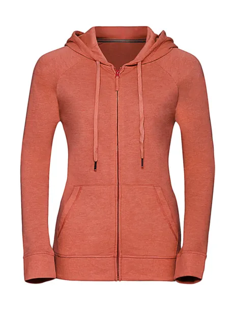  Ladies' HD Zipped Hood Sweat - Russell  Coral Marl