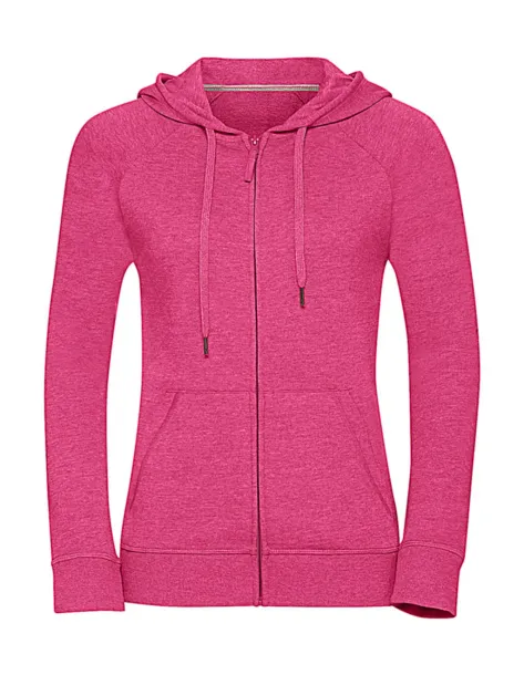  Ladies' HD Zipped Hood Sweat - Russell  Pink Marl