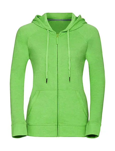  Ladies' HD Zipped Hood Sweat - Russell  Green Marl