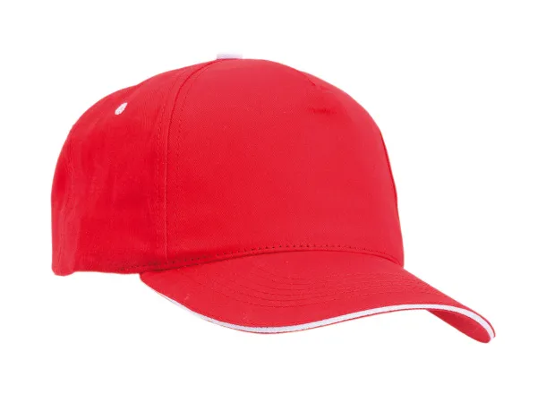 Five baseball cap Red